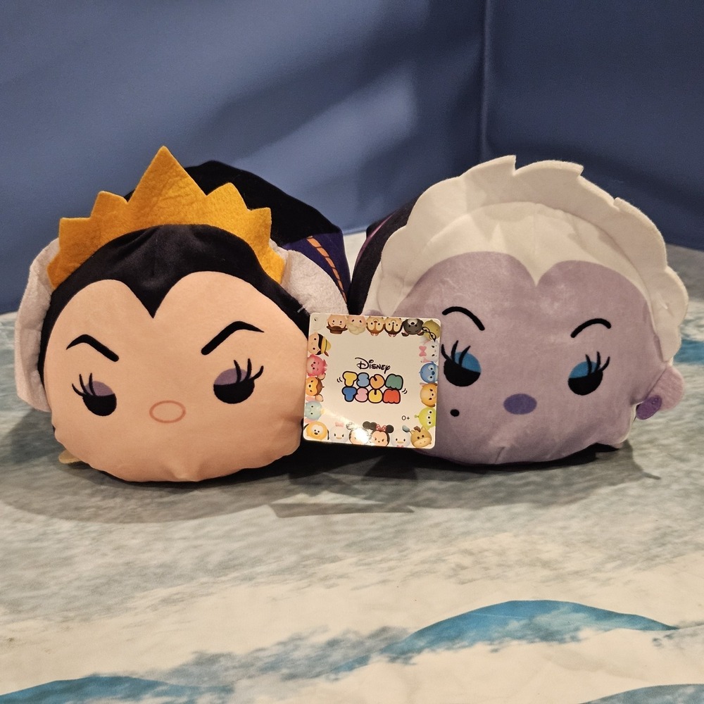 Disney Tsum Tsum Villains Plush Bundle Ursula Evil Queen Disney Store